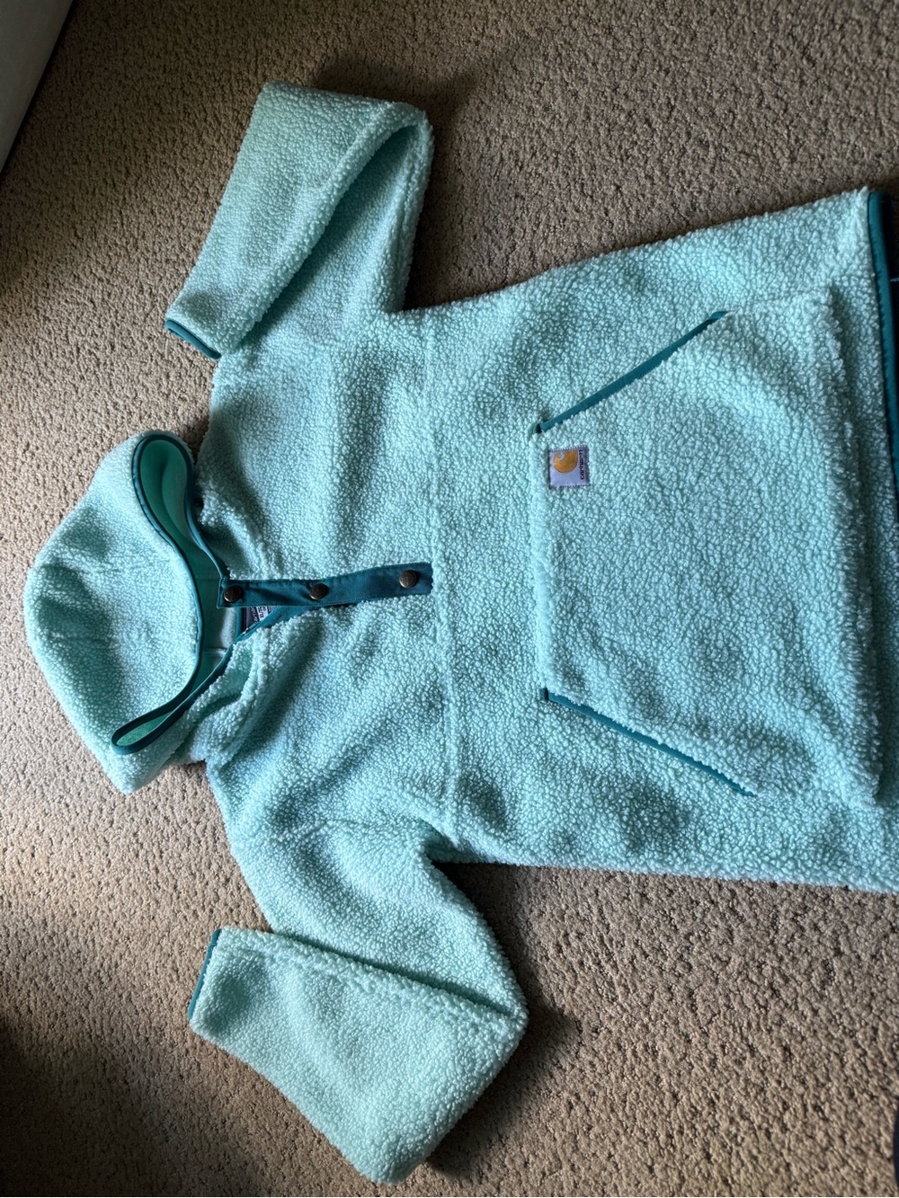 Carhartt Kids Sherpa Hoodie - Aqua Blue